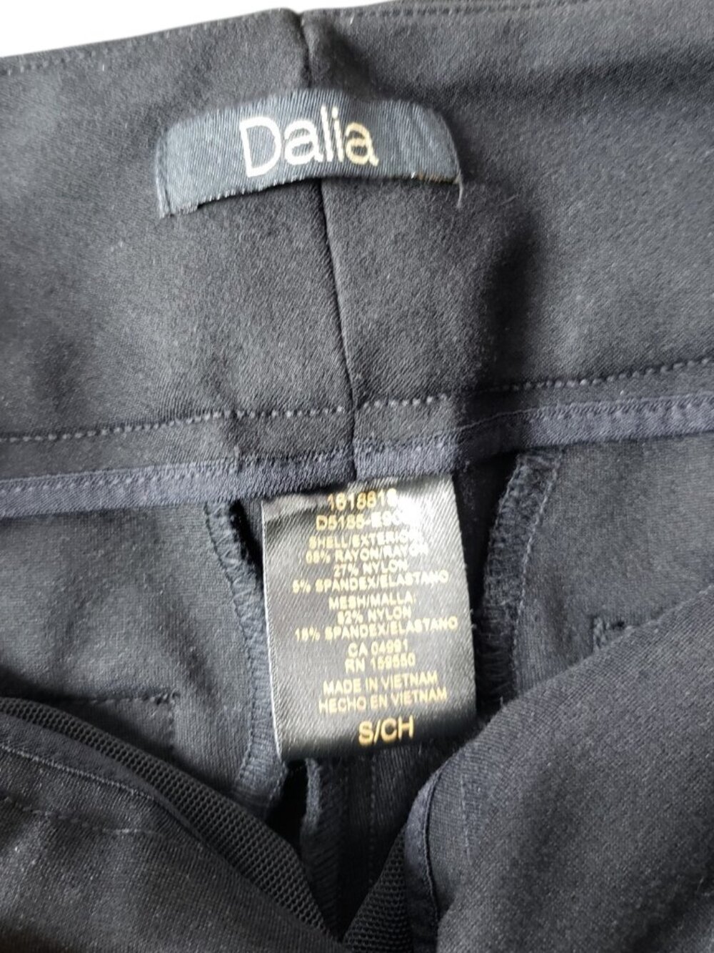 Dalia Womens Pull Ponte Pants 4-Way Stretch Fabric Black Small - Picture 4 of 11